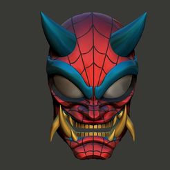 1.jpg Oni Spiderman Masque complet et demi-masque