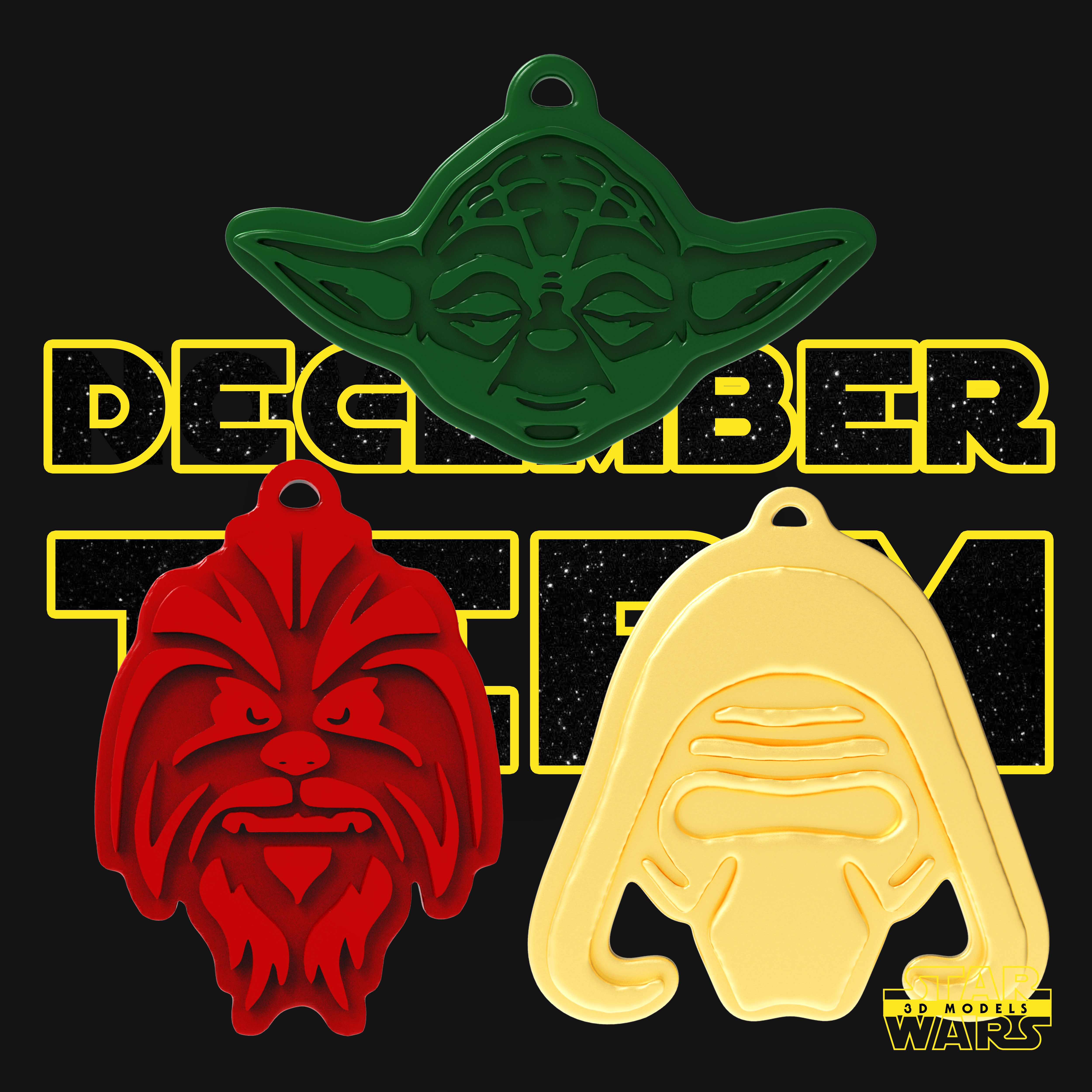 Descargar archivo Star Wars Christmas Star Wars 3D Models Tested