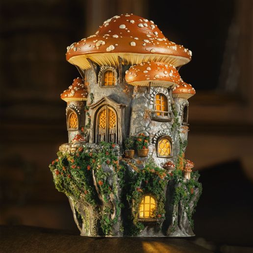 cover1.jpg Mushroom Cottage - Lámpara Fantasy Cozy Fairy Tale