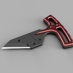 Untitled.png 3D file "Box Punch" Utility knife w Belt sheath・Model to download and 3D print