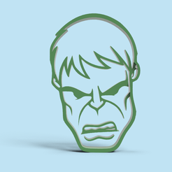 cara de hulk v2.png Fichier STL gratuit Hulk coupe-biscuits à l'emporte-pièce・Objet imprimable en 3D à télécharger