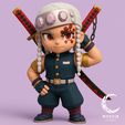 tengen.png Demon Slayer (Kimetsu no Yaiba) - Colección completa de Chibi Hashira y Demonios | Pack de 10 figuras 3D de personajes STL