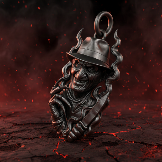 Freddy Krueger Nightmare Slasher Horror Face Pendant