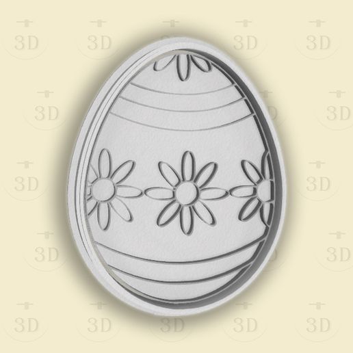 STL file EASTER EGG WITH DECORATION COOKIE CUTTER 🥚 ・3D print design to ...