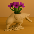 45B9BA9F-AAD8-45AB-B136-5FC913741CA8.png Crow Planter - Pot décoratif imprimé en 3D
