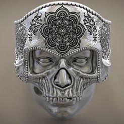444.jpg Fichier STL Anneau de crâne S6・Design pour impression 3D à télécharger