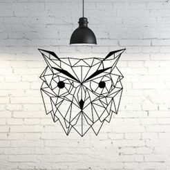 47.Owl2.jpg STL file Owl II Wall Sculpture 2D・3D printable model to download, UnpredictableLab