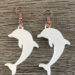 IMG_1841.jpg STL-Datei Delphin-Ohrringe kostenlos・Vorlage für 3D-Drucker zum herunterladen