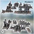 2.jpg Set of Gothic cathedral ruins with large arches and collapsed wall sections (6) - Modern WW2 WW1 World War Diaroma Wargaming RPG Mini Hobby