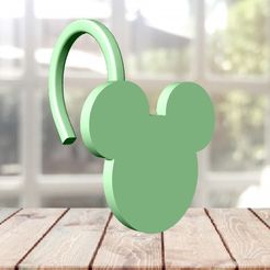 mickey-gancho-1-foto.jpg STL file Mickey Mouse Curtain Hook Model 1・3D printing template to download