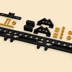 Lochreihenschablone-v7.jpg 3D file Starter kit for cabinet construction・3D printing model to download