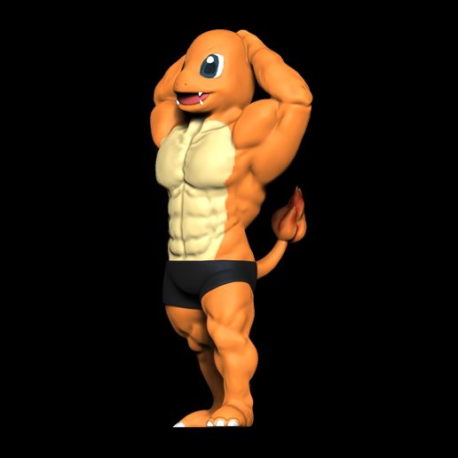 🐉 CHARMANDER MUSCLE・ STL File for ・Cults