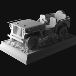 jeep-1-v2.png Fichier STL Maquette de voiture Jeep militaire・Design imprimable en 3D à télécharger