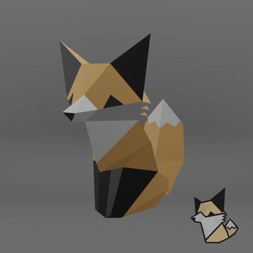 Free STL file Low Poly Fox 🦊 (OBJ)・3D printer model to download・Cults