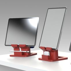 AFCE4333-3B84-47F5-BB1A-613EDF11A684.jpeg STL file Ergonomic Tablet Stand with many OPTIONS!!・3D printing template to download