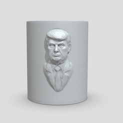 Preview10.jpg STL file Trump - Pen Holder・3D printable model to download