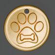 01.jpg Dog paw & bone pendant