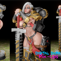 01-a.png 3D file Battle Thick with NSFW version and Miniatures and Keychains COMBO PACK・Model to download and 3D print