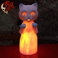 04.jpg SCARED CAT GHOST, a led pumpkin lamp, Halloween