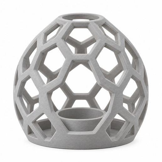 Tealight candle holder honeycomb hexagon egg dome