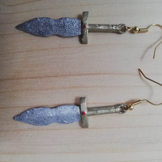 👂 Weapon/ttrpg ear ring Set・ STL File for ・Cults