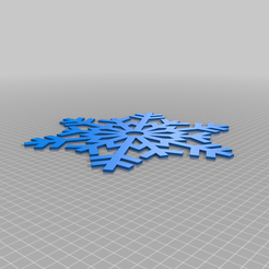 Flocon_Neige_v3.png Fichier STL Flocon de neige ( snow Flake )・Plan pour imprimante 3D à télécharger