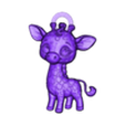 girafee cnc model keychain.obj cartoon giraffe keychain cnc model