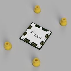 Fichier 3D gratuit Boucliers de pâte thermique pour CPU AMD AM5