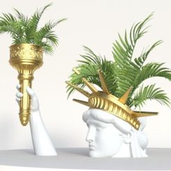 happy-4th-of-july-pot-and-table-lamp-3-designs-stl-file-3d-model-9a10a35028.jpg Independence Day Statue Of Liberty-FLOWER POT/LAMP (3 DESIGNS)