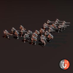 WholeArmy_30.jpg Free STL file 750p Space Communist Army for Grimdark Future・3D printable design to download