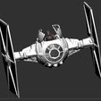 ScreenShot178.jpg Star Wars .stl Tie Fighter and Spare Parts .3D action figure .OBJ Kenner style.