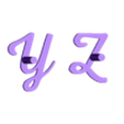 YZ.stl Alphabet Stamp