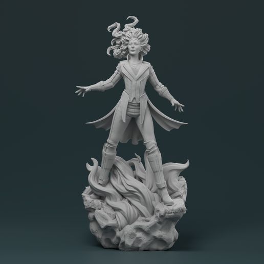 🧙‍♀️ Marvel Scarlet Witch Statue 3D print model・ 3D File for 3D ...
