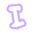 I_Ucase.stl naruto - alphabet font - cookie cutter