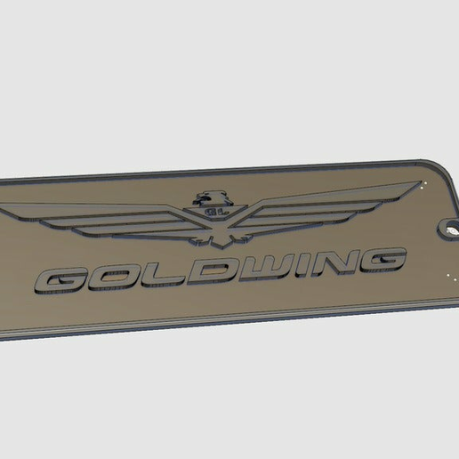 Free STL file GoldWing Logo Key Fob・3D printer design to download・Cults