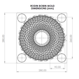 BRM-260-90-24-Dimensioni.png Abha Rodin Coil Mold for Silicone - 260 x 260 x 90 mm 24 Turns