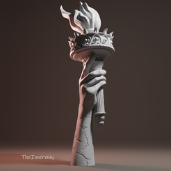 Libertyhand03.png STL file hand of the statue of liberty after the end of the world・3D printer model to download