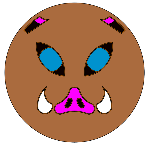 Demon Slayer Boar Inosuke Hashibira Coaster 3D model