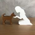 WhatsApp-Image-2022-12-21-at-18.38.21.jpeg Girl and her Dog(straight hair) for 3d printer or laser cut