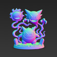 Screenshot_20251005-220001.png Pokémon Dioramas - 4-Piece Single-Piece STL Bundle (Gastly/Haunter/Gengar, Houndour & Houndoom, Misdreavus & Mismagius, Umbreon Rooftop)