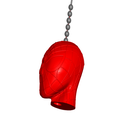SPCside.png Spiderman Pull Ball Chain, Keychain Knob | Handle | Fob | Finials