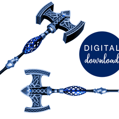 Gaia's-Hammer-Digital.png Archivo 3D ARCHIVOS STL GAIA Hammer [Final Fantasy xiv]・Plan de impresora 3D para descargar