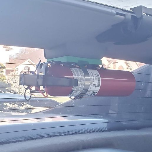 Fire extinguisher mount for Pontiac Fiero
