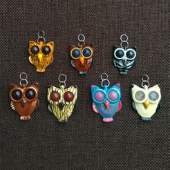 IMG_20230515_141024.jpg Fichier STL gratuit Pendentif hibou avec yeux minéraux・Design à télécharger et à imprimer en 3D