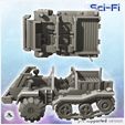 5.jpg Futuristic half-track transport vehicle with cargo and antenna (23) - Future Sci-Fi SF Post apocalyptic Tabletop Scifi Wargaming Planetary exploration RPG Terrain
