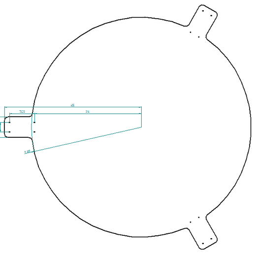 2D_Backplate.png AutoDarts Wall-Mount Adapter (Target Corona Vision Only) – Reinforced & Stable Light Ring Support