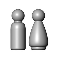 Men-women-peg-doll-decor-painting-shapes-00.jpg STL file Men and women peg doll decor shapes 3D print model・3D printable model to download