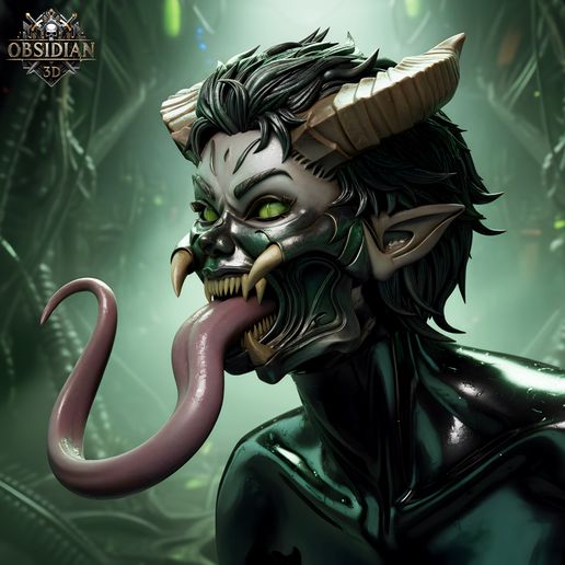 1.jpg Predator Alien Huntress - Bio-Organic Killer Woman STL | Obsidian 3D