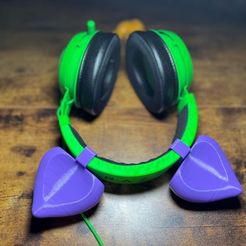 Ears-and-Gudetama.jpg Free STL file Headset Cat Ears - Razer Kraken compatible・3D printable object to download