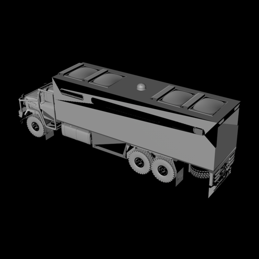 Russian KAMAZ RV digital model (1) 3D model